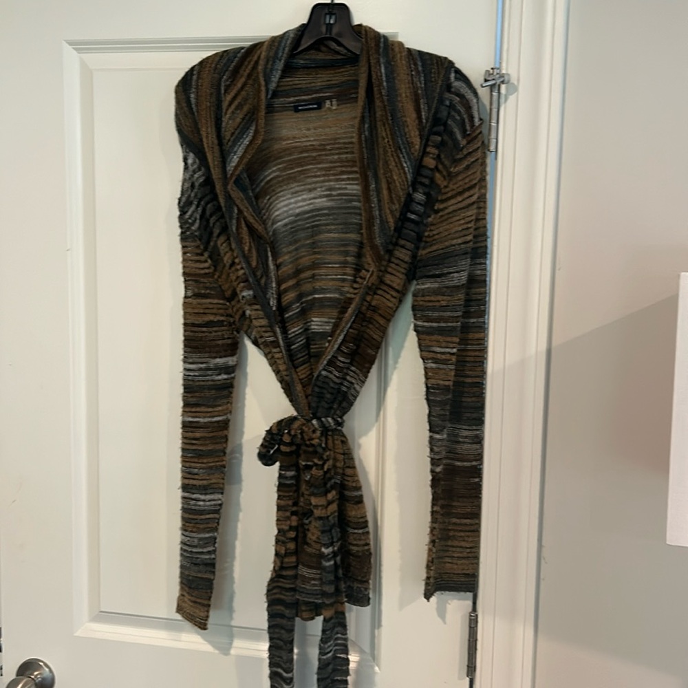 Magaschoni wrap long sleeved sweater